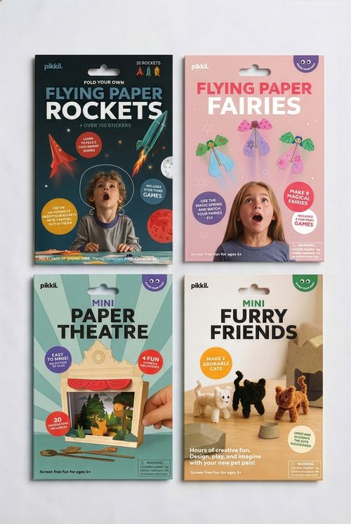 Kids Mini Make Kits (Flying Paper Fairies, Paper Rockets, Theatre, Furry Friends)