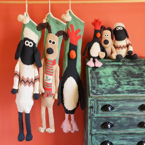 Gromit, Shaun and Feathers Christmas Stockings