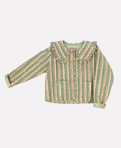 Cotton Quilted Jacket | Whirly | Mint