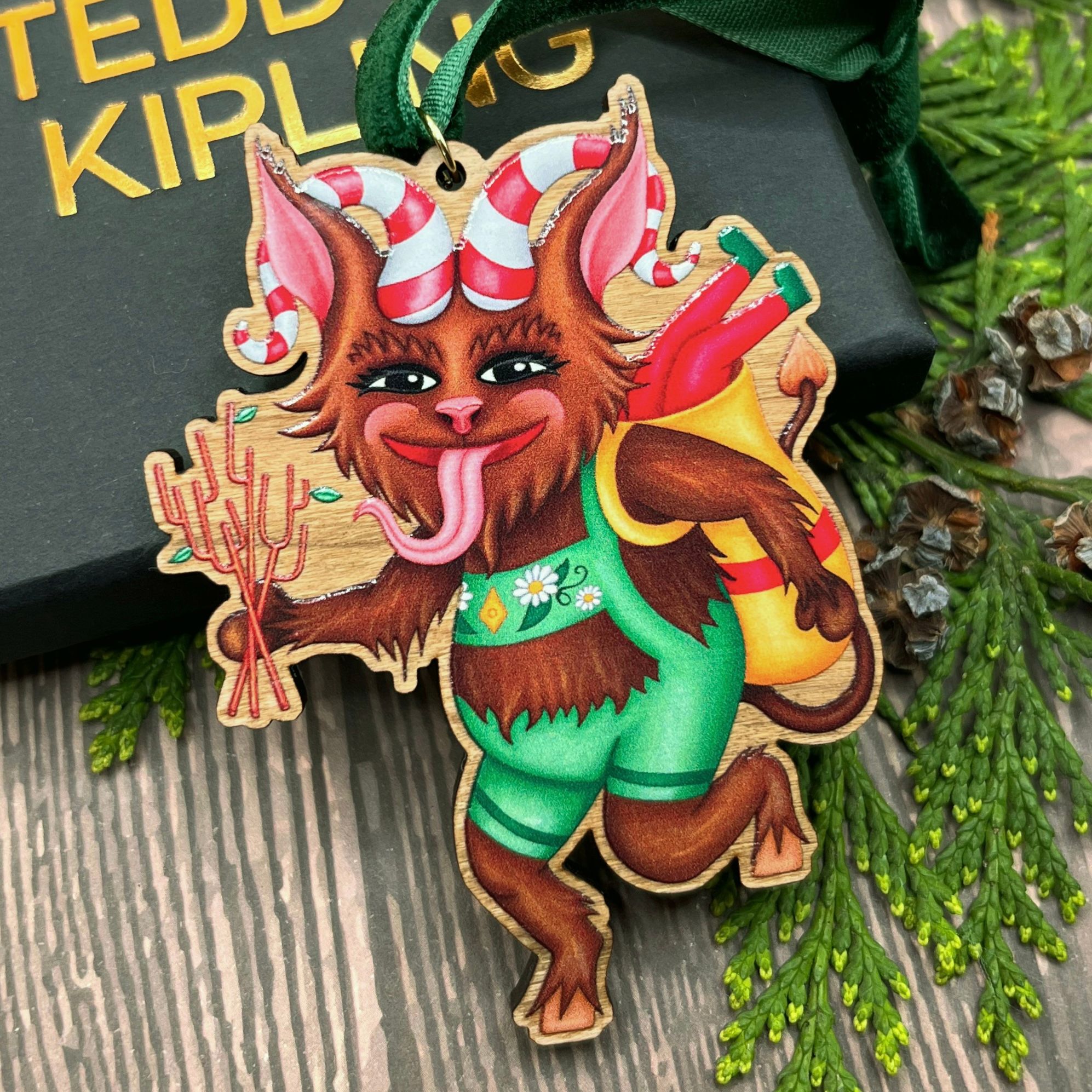 Krampus Wooden Christmas Tree Decoration