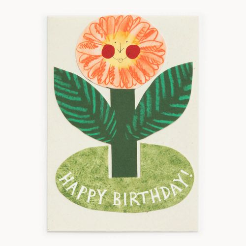 Happy Birthday Flower Stand Up Card