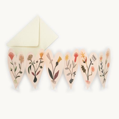 Hearts Concertina Card