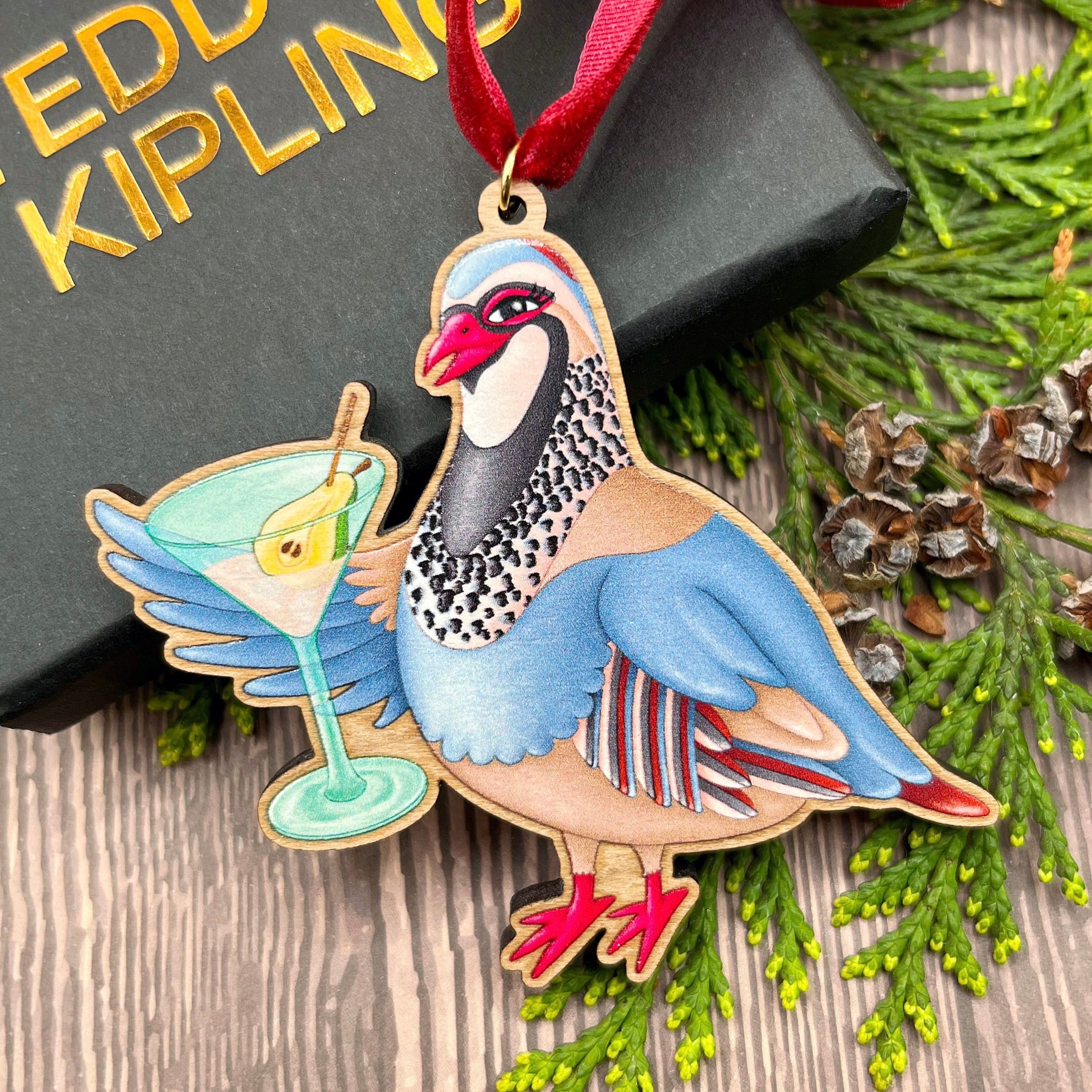 Partridge With A Peartini Christmas Tree Decoration
