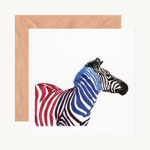 Zebra Greetings Card