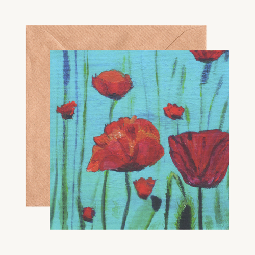 Poppies Greetings Card