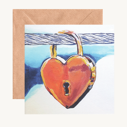Unlock My Heart Greetings Card