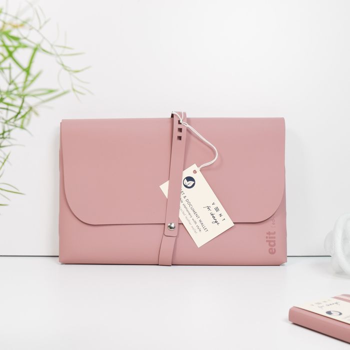 Luxury Recycled Leather Document/Tablet Wallet