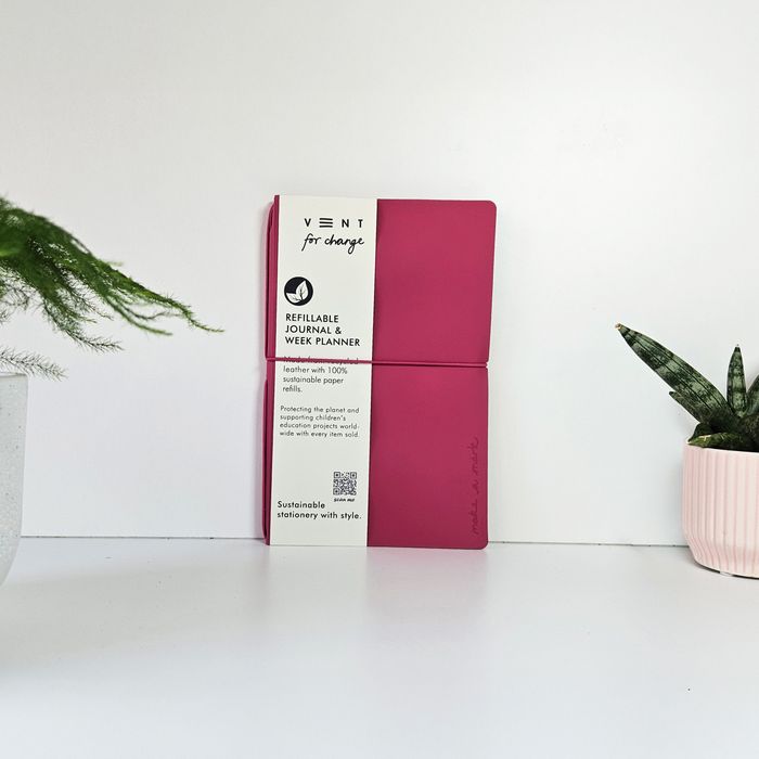Make a Mark Recycled Leather Refillable Planners