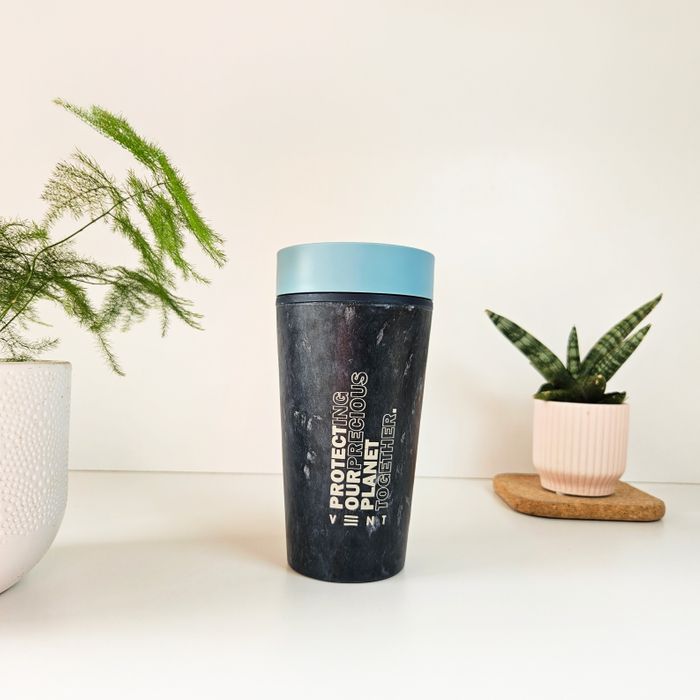 Recycled Travel Cups made from recycled Clothing & Fabrics