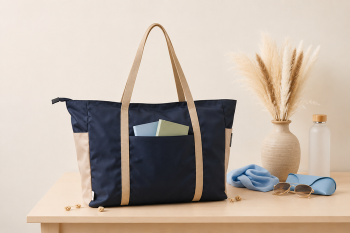 Recycled Ocean Bound Plastic Large Zipped Shopper