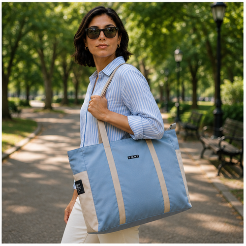 Recycled Ocean Bound Plastic Large Zipped Shopper