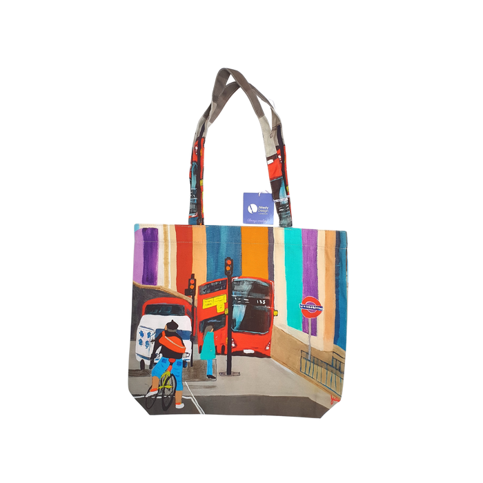 The London Cityscape & Bus Tote Bag Collection