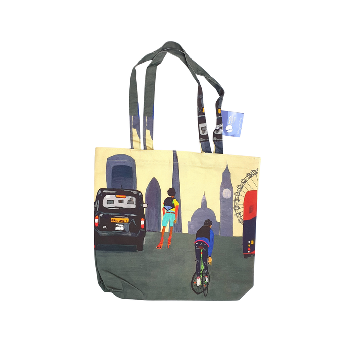 The London Cityscape & Bus Tote Bag Collection