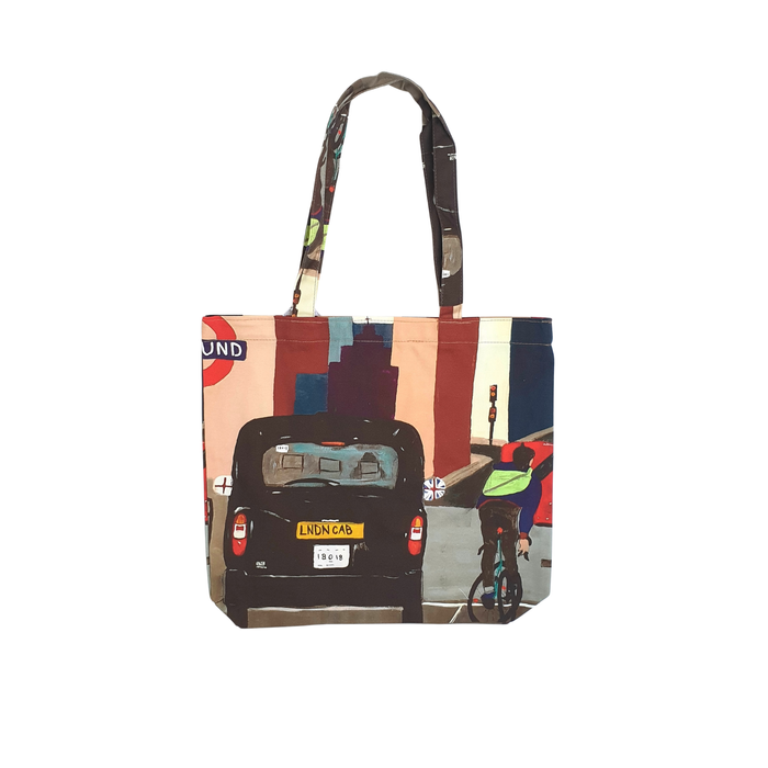 The London Cityscape & Bus Tote Bag Collection