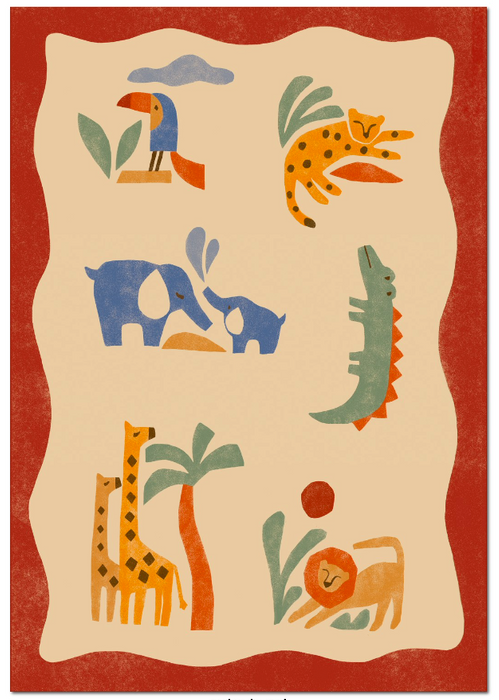 Tails and Trails Safari Kid's Rug
