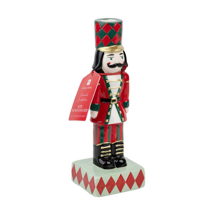 Hand-Painted Nutcracker Candle Holder