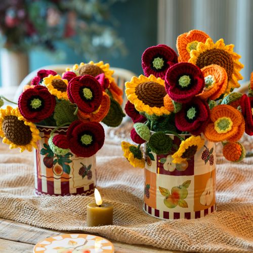Handmade Autumnal Crochet Sprigs