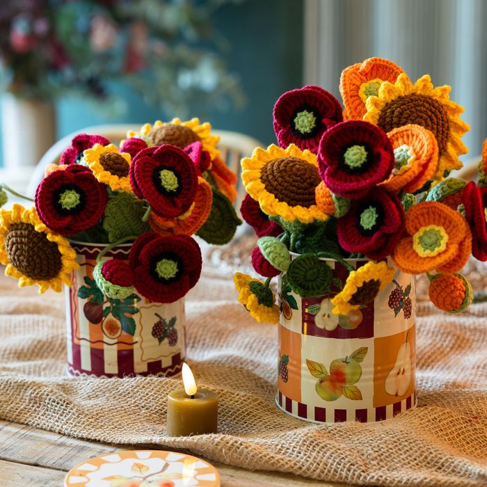 Handmade Autumnal Crochet Sprigs