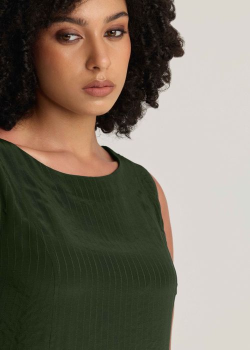 Crepe Silk Textured Long Top