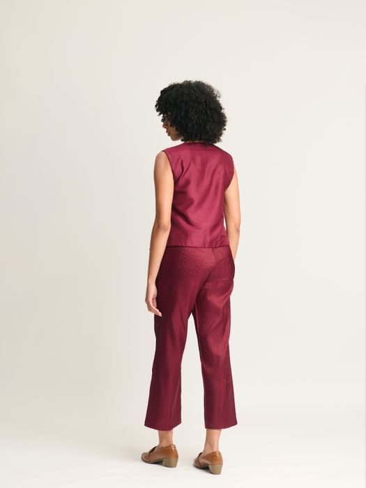 Mulberry Silk Overlap Vest