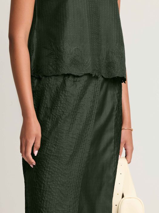 Mulberry Silk Asymmetrical Wrap Skirt