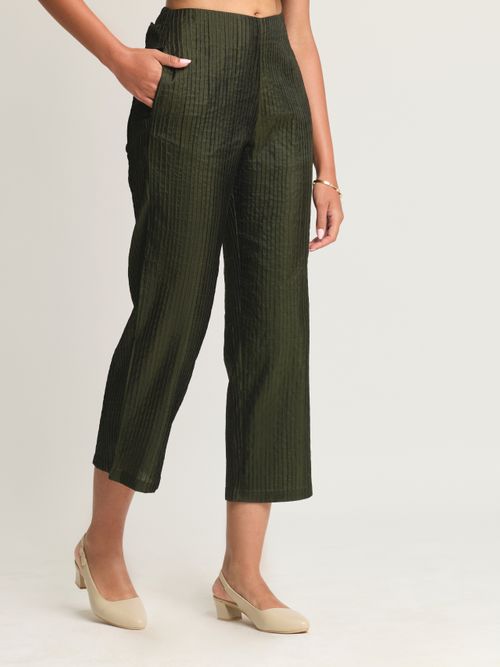 Mulberry Silk Pintuck Trousers