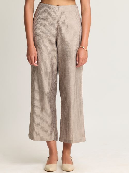 Mulberry Silk Pintuck Trousers