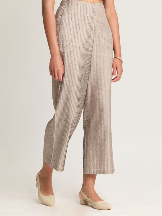 Mulberry Silk Pintuck Trousers