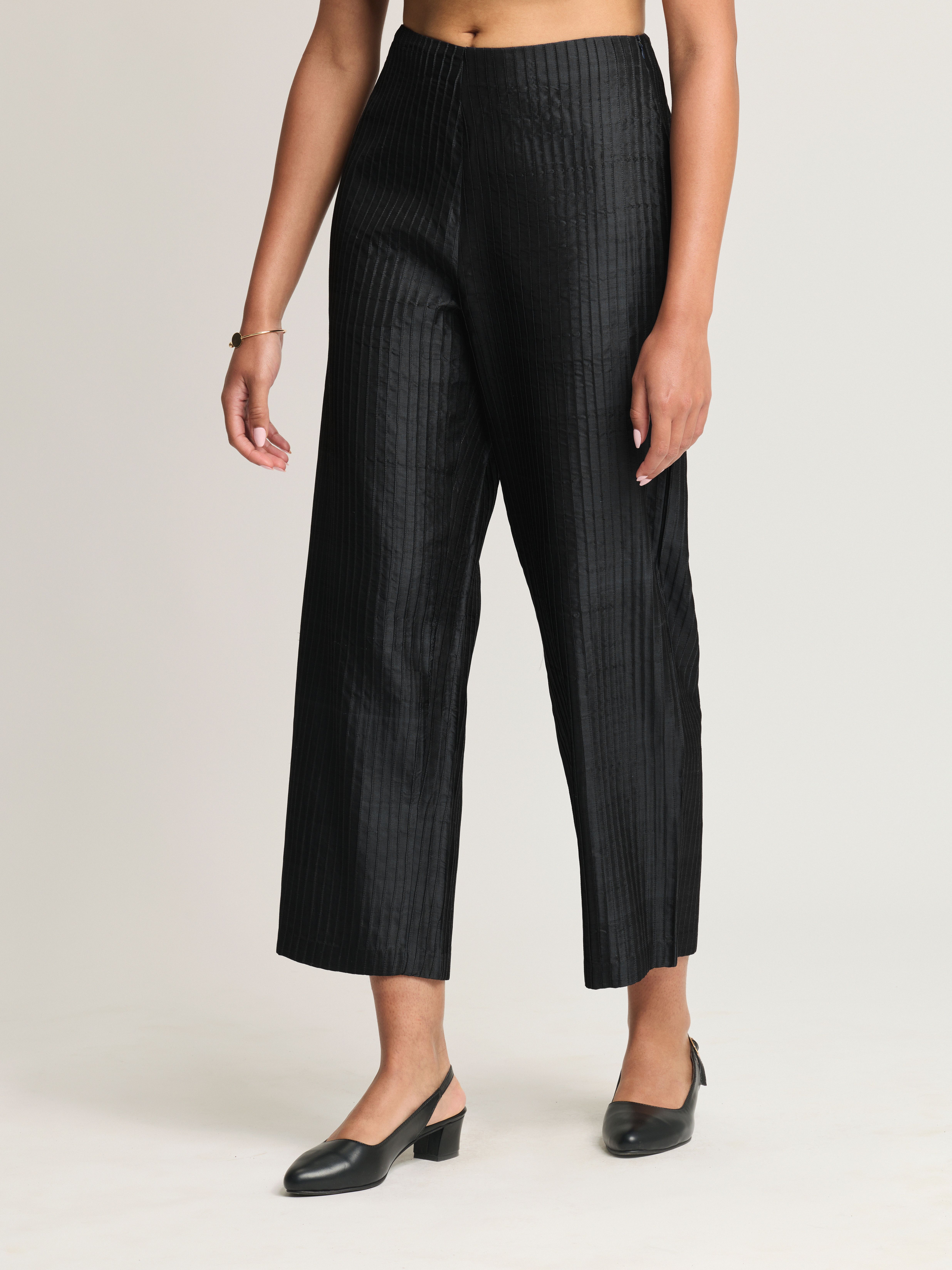 Mulberry Silk Pintuck Trousers