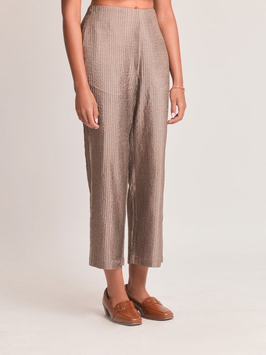 Mulberry Silk Pintuck Trousers