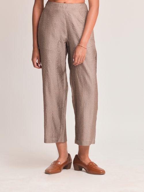 Mulberry Silk Pintuck Trousers