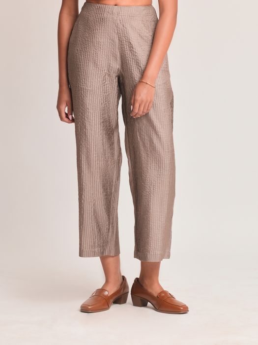 Mulberry Silk Pintuck Trousers