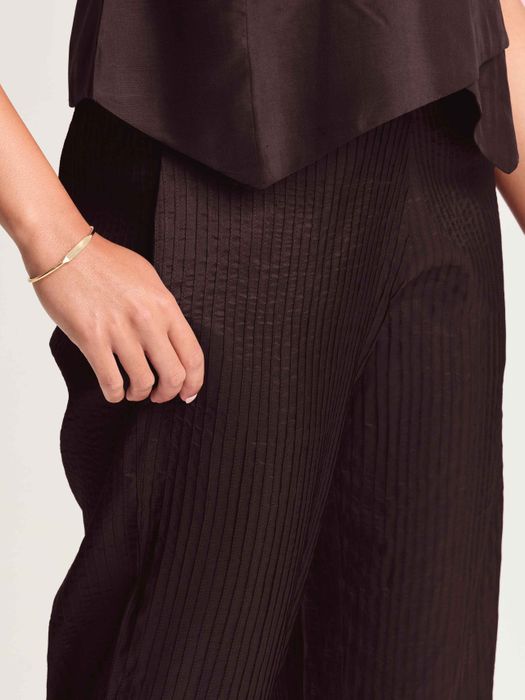 Mulberry Silk Pintuck Trousers