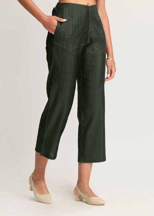 Mulberry Silk Pintuck Trousers