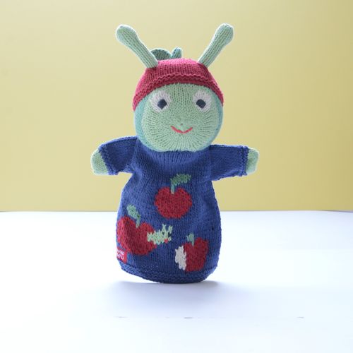 Caterpillar Hand Puppet in Organic Cotton