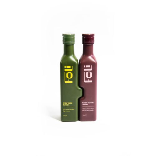 FOLI PREMIUM DRESSING DUO: Extra virgin olive oil 250ml & Mature Balsamic vinegar 230ml
