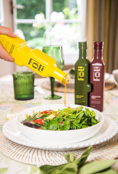 FOLI PREMIUM DRESSING DUO: Extra virgin olive oil 250ml & Mature Balsamic vinegar 230ml