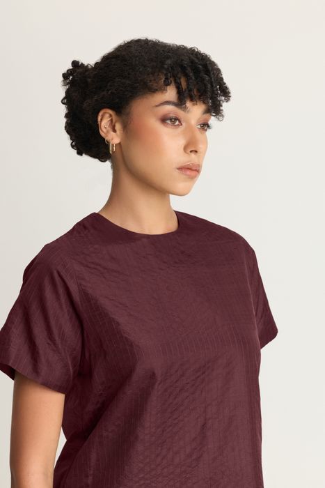 Mulberry Silk Embroidered Dress