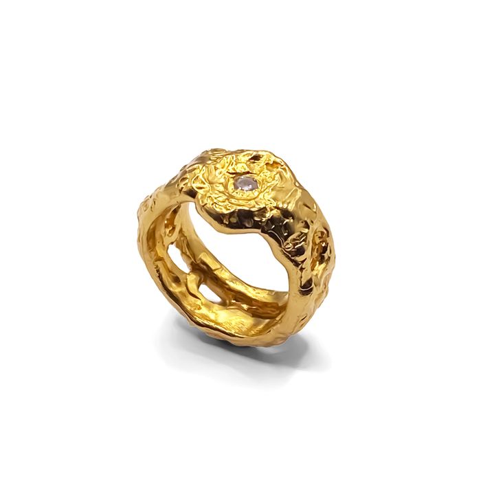 Eclipse Cutout Gem Ring