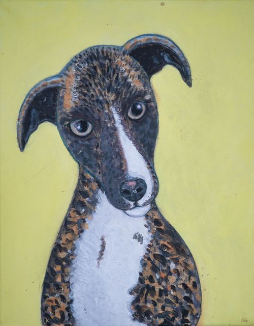 Greeting Card: Brindle Lurcher