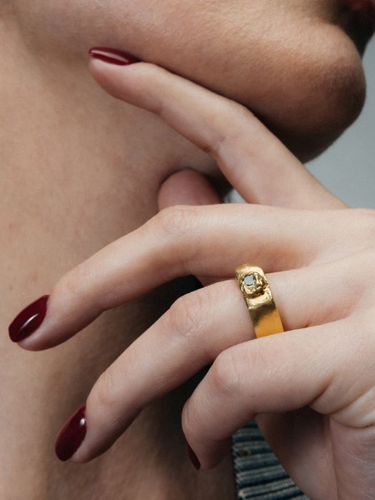 Wonky Nut Gem Ring
