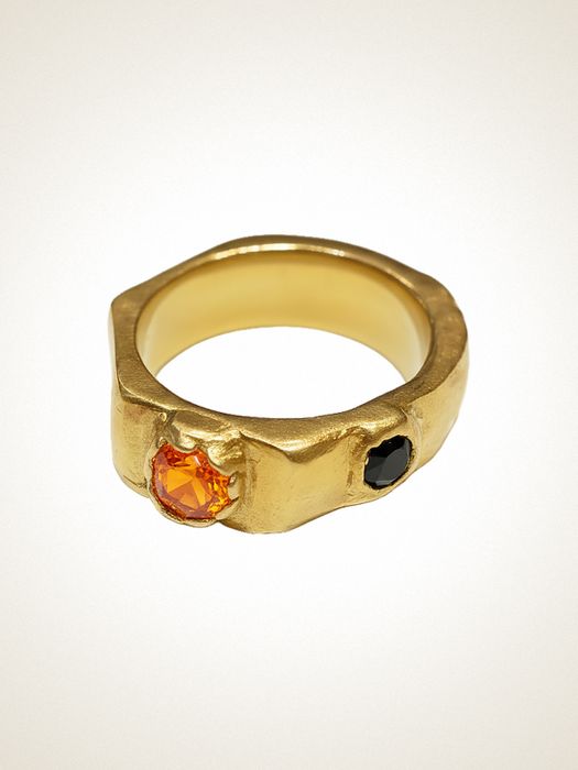 Wonky Nut Gem Ring