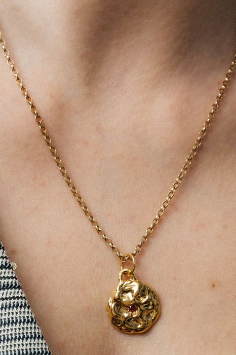 Moon Gem Chain Necklace