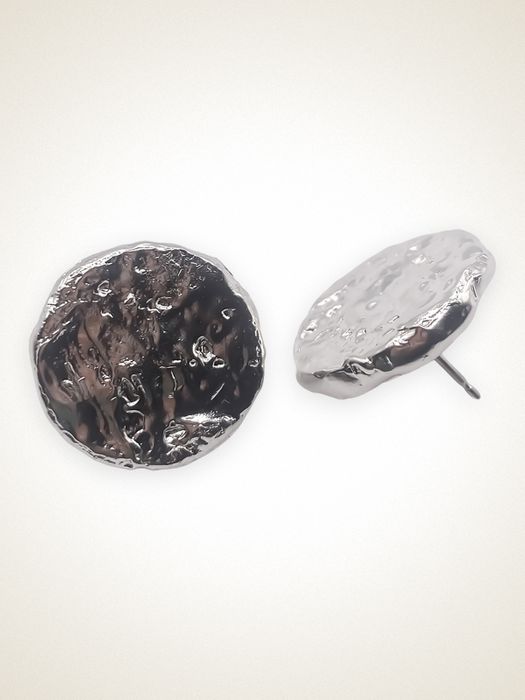 Grain Circle Stud Earrings