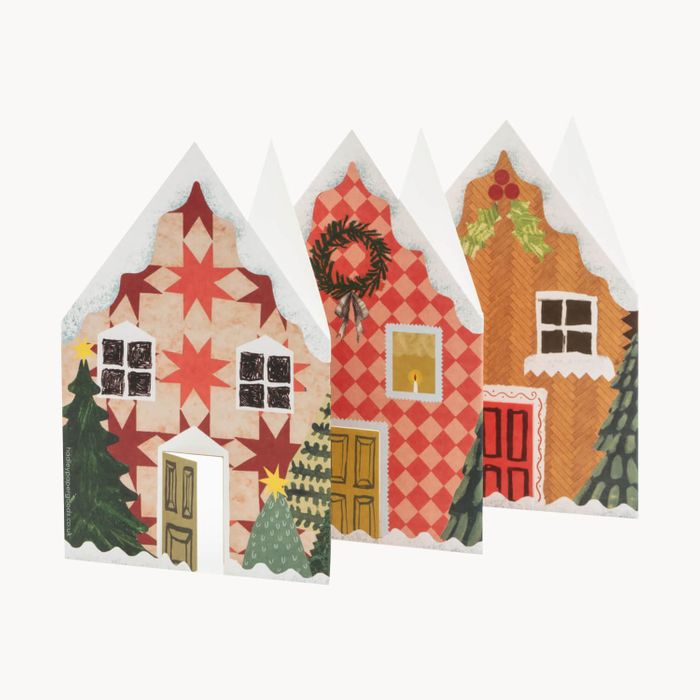 Christmas Houses Concertina Card