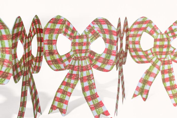 Pink Chequer Bow Concertina