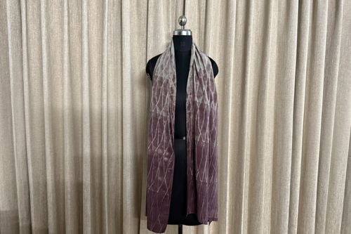 Silk Double Crepe Tie and Dye Scarf