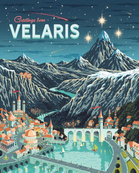 A Court of Thorns and Roses Official Greetings from Velaris 1000-Piece Puzzle