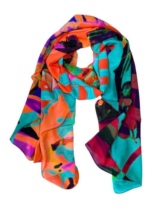 100% Large Silk Crepe De Chine Scarves