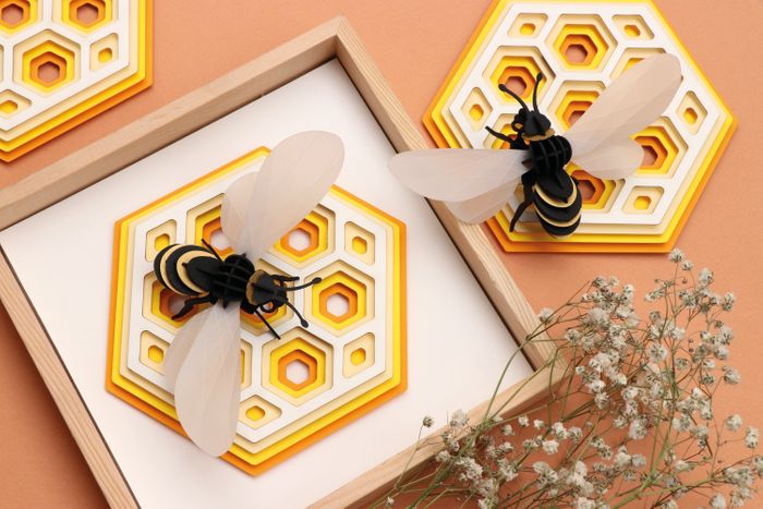 3D Paper Honey Bee